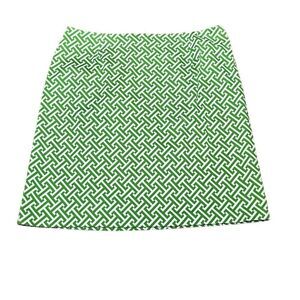 Melly M Women’s Green And White Geoprint Pencil Skirt, Size 12, NWT